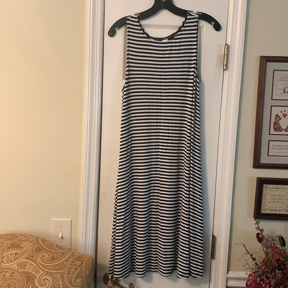 Black and white stripe dress.